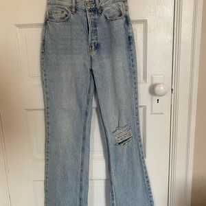 PacSun Light Blue High Rise Bootcut Distressed Jeans